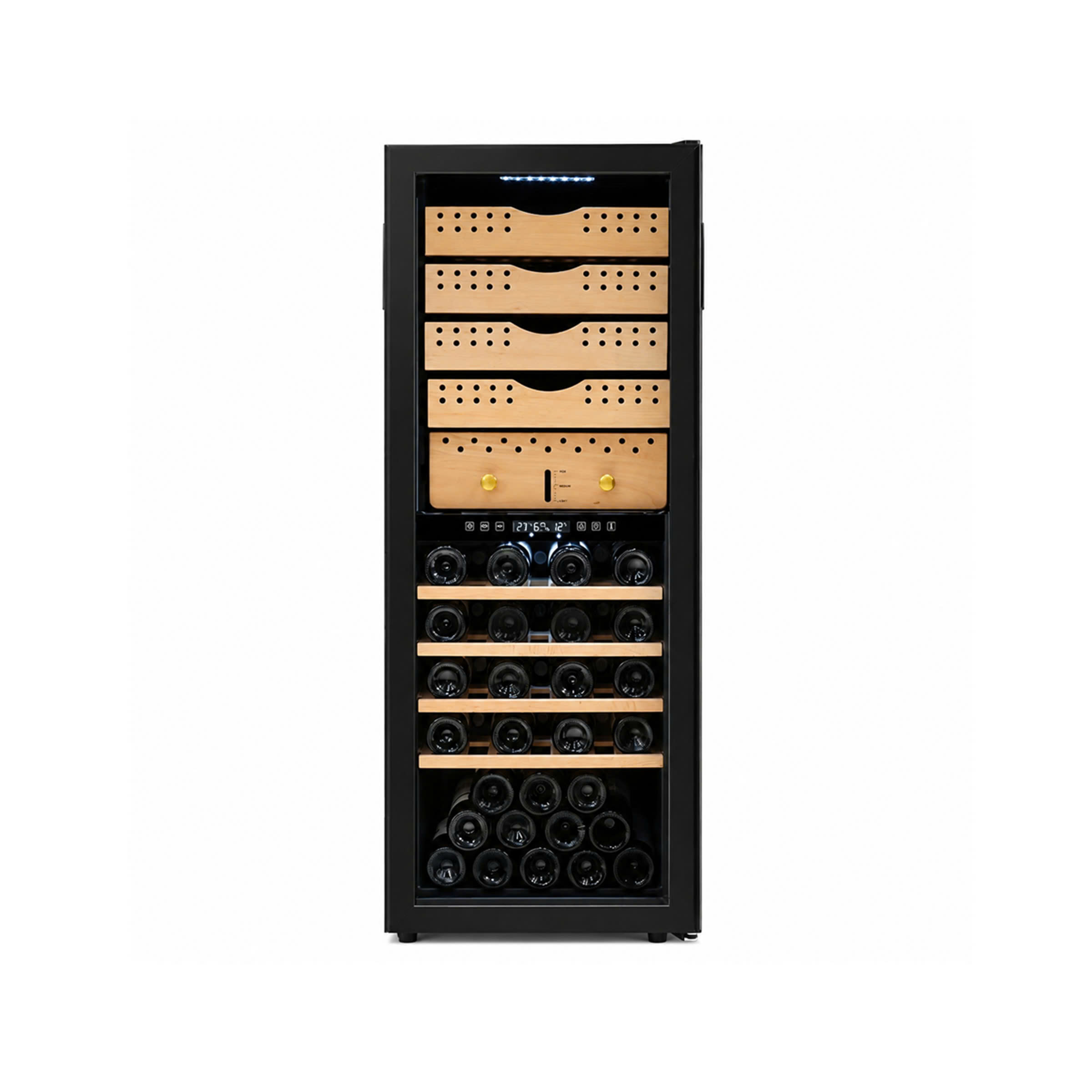Tủ bảo quản vang & Cigar Munchen Aureum MA169L (Gentleman Lounge ~ 42 chai tiêu chuẩn & 680 điếu cigar)