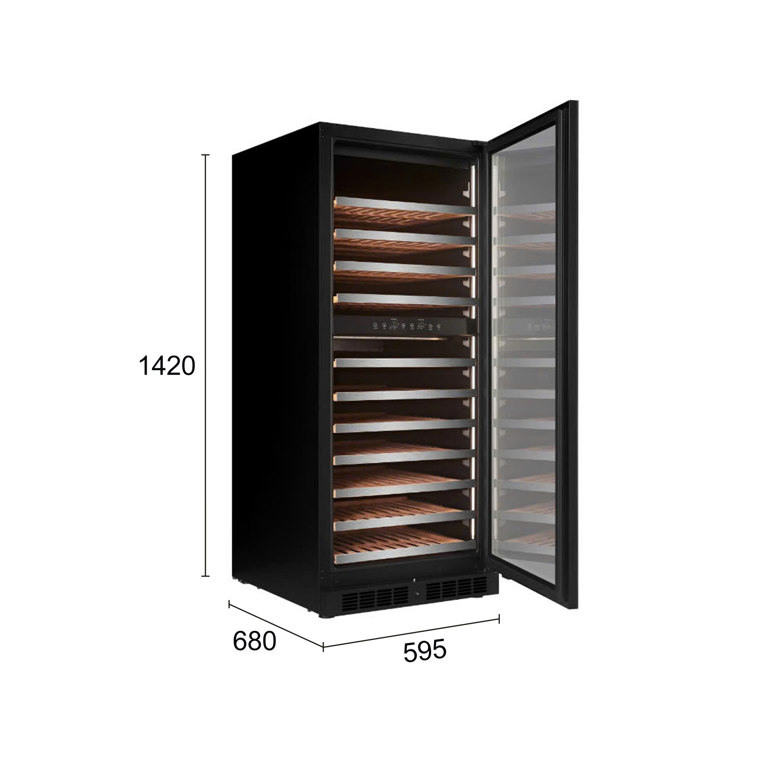 Tủ rượu vang MWS111DZ (~106 chai Standard Bordeaux 750ml - 2 vùng nhiệt độ)