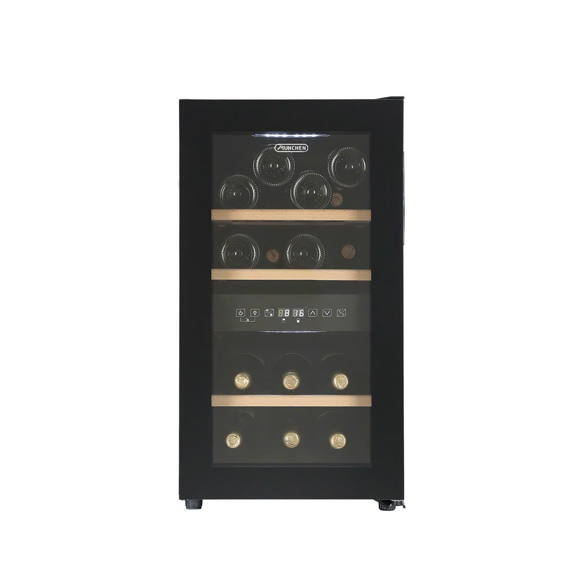 Tủ rượu vang MW616DZ (~16 chai Standard Bordeaux 750ml - 2 vùng nhiệt độ , chuyên biệt bảo quản mỹ phẩm và thực phẩm chức năng)